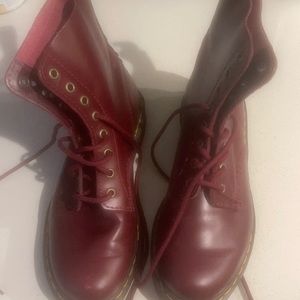 Dr. Martens “Pascal” wine color. Size 8
